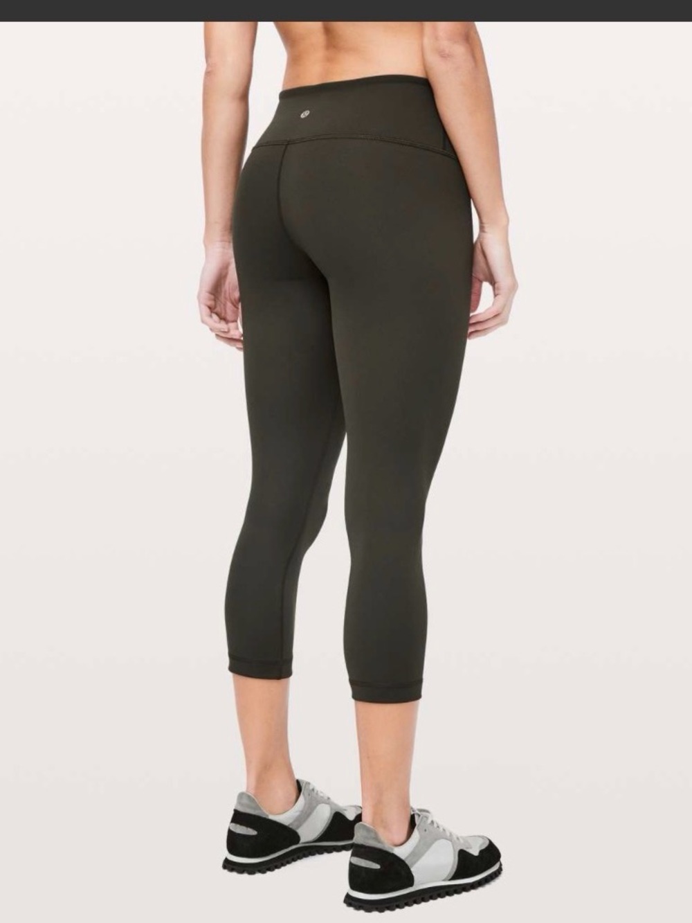 Lululemon Wunder Under Crop III 21” Dark Olive Luxtreme Leggings Size 8 - Picture 2 of 7